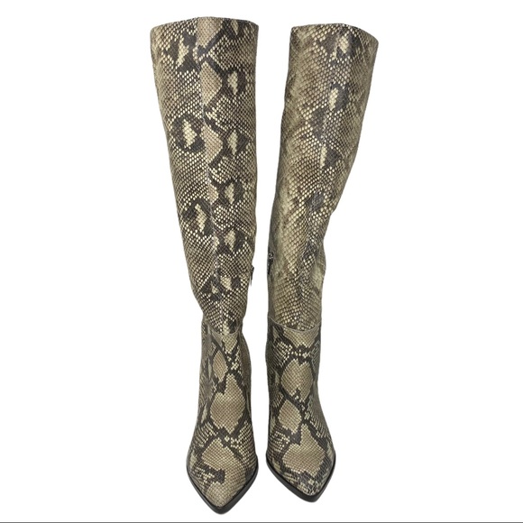 DOLCE VITA SNAKESKIN KNEE HIGH BOOTS - Picture 4 of 12